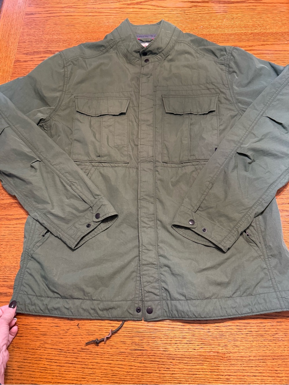 Relwen Men Green Cotton Nylon Utility Field Jacket Xl RN 121082